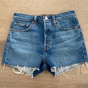 Levi’s 501 butterfly denim cut off‘s